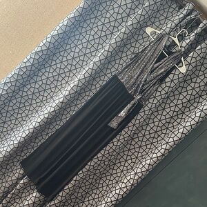 Bebe Black and Silver Sequin pant suit